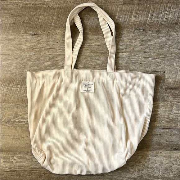 Sezane Handbags - Sezane Ribbed Creme Tote Bag OS